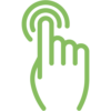 interactive-icon Green hand icon